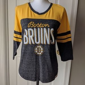 NHL Fanatics Boston Bruins 3/4 sleeve women's top
